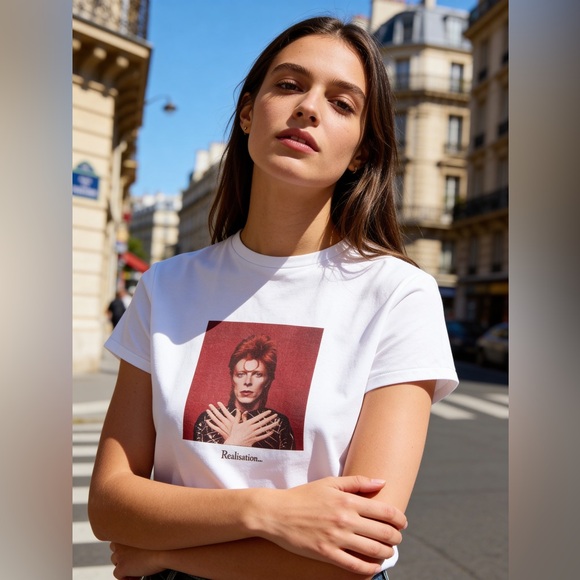 Realisation Par Tops - Realisation Par White Tee with Red Graphic (David Bowie)